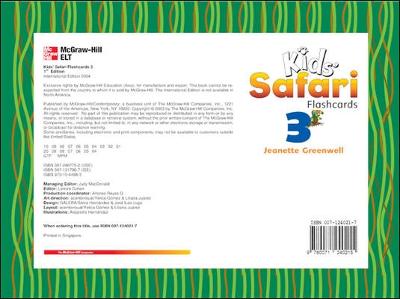 Book cover for KIDS' SAFARI FLASHCARDS 3