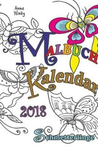 Cover of Malbuch Kalendar 2018 Schmetterlinge