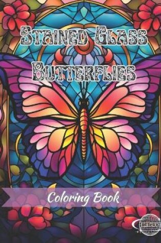 Cover of Stained Glass Butterflies Coloring Book