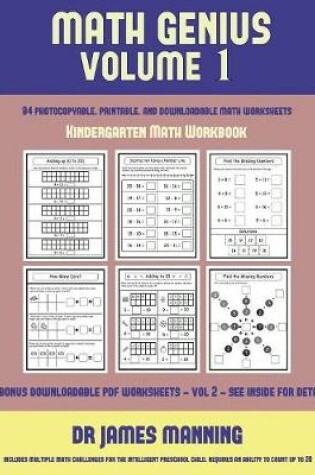 Cover of Kindergarten Math Workbook (Math Genius Vol 1)