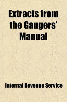 Book cover for Extracts from the Gaugers' Manual