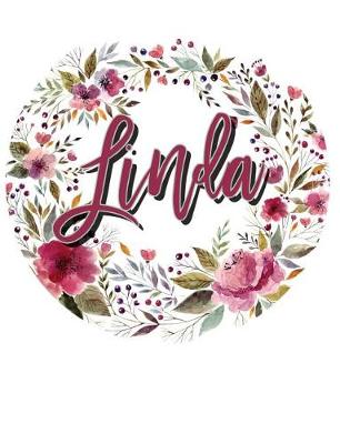 Cover of Linda Floral Wreath Personalized Notebook