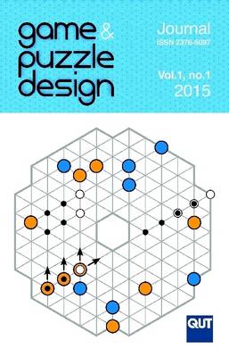 Book cover for Game & Puzzle Design, Vol. 1, No. 1, 2015 (Colour)