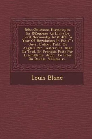 Cover of R Ev Elations Historiques