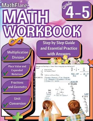 Cover of MathFlare - Math Workbook 4th and 5th Grade
