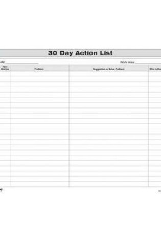 Cover of 30 Day Action List