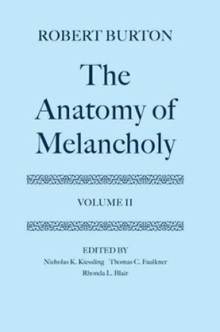 Cover of The Anatomy of Melancholy: Volume II