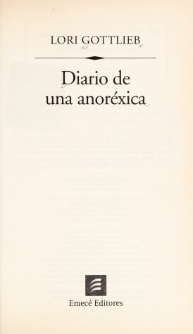 Book cover for Diario de Una Anorexica