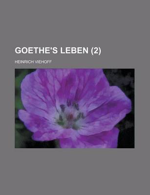 Book cover for Goethe's Leben (2)
