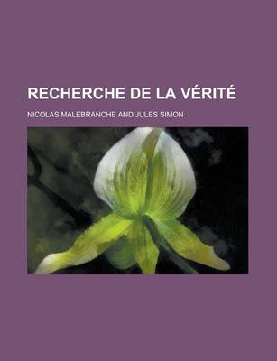 Book cover for Recherche de La V Rit