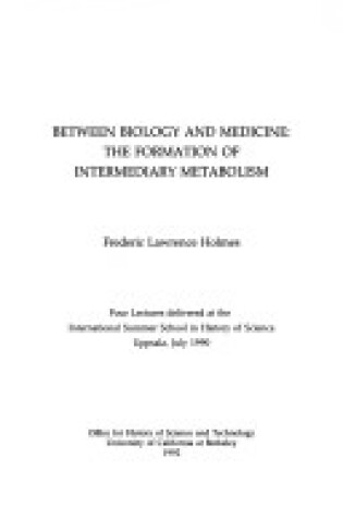 Cover of Between Biology and Medicine