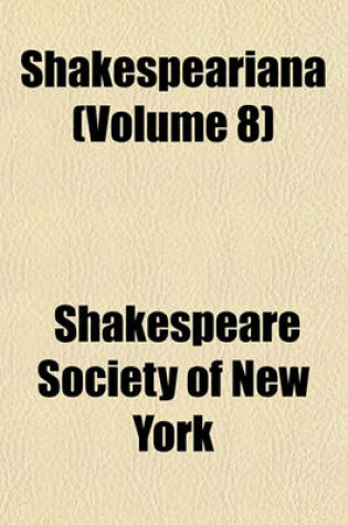 Cover of Shakespeariana (Volume 8)