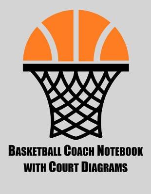 Book cover for Basketball Coach Notebook with Court Diagrams