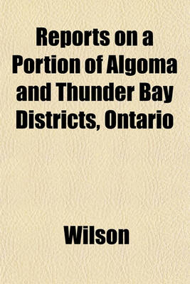 Book cover for Reports on a Portion of Algoma and Thunder Bay Districts, Ontario