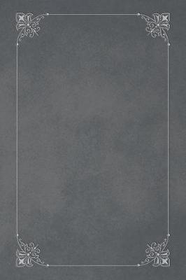 Cover of Slate Grey 101 - Blank Notebook with Fleur de Lis Corners