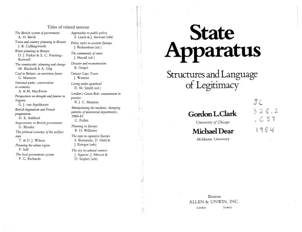 Cover of State Apparatus