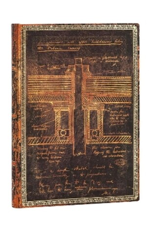 Cover of Tesla, Sketch of a Turbine (Embellished Manuscripts Collection) Midi Lined Softcover Flexi Journal