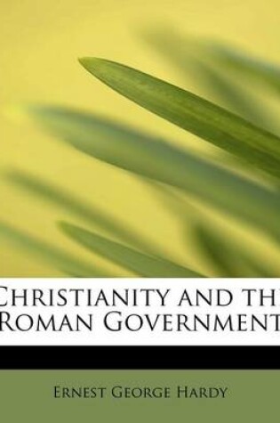 Cover of Christianity and the Roman Government