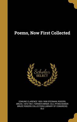 Book cover for Poems, Now First Collected