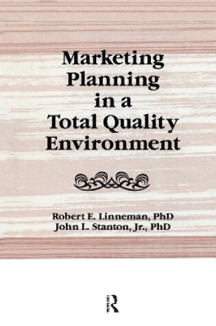 Cover of Marketing Planning in a Total Quality Environment