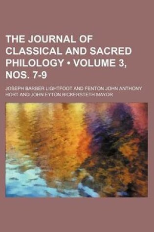 Cover of The Journal of Classical and Sacred Philology (Volume 3, Nos. 7-9)