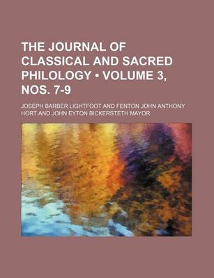 Book cover for The Journal of Classical and Sacred Philology (Volume 3, Nos. 7-9)