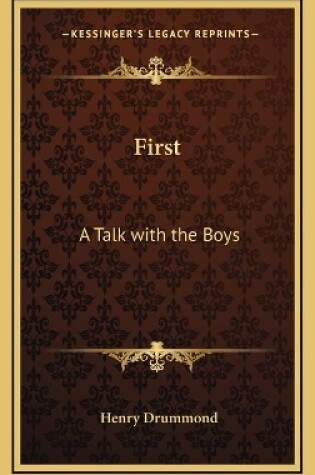 Cover of First