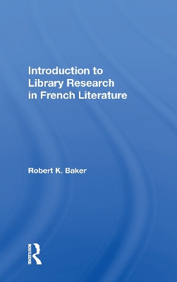 Book cover for Introduction to Library Research in French Literature