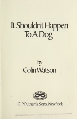 Book cover for It Shouldn't Happen to a Dog