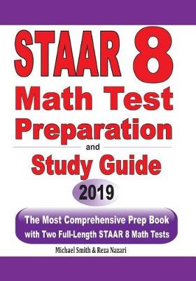 Book cover for STAAR 8 Math Test Preparation and study guide