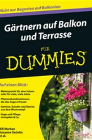 Cover of Gartnern auf Balkon und Terrasse fur Dummies