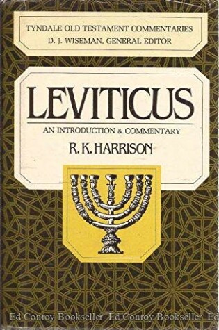 Cover of Leviticus, an Introduction and Commentary