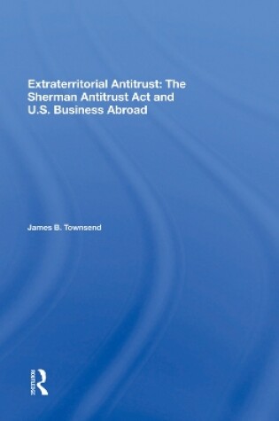 Cover of Extraterritorial Antitrust