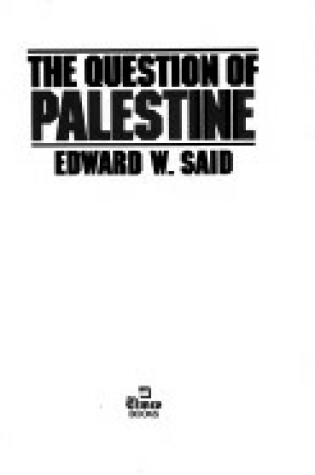 Cover of Question of Palestine
