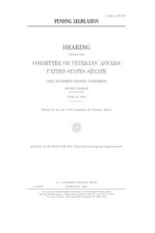 Cover of Pending legislation