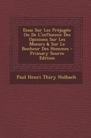 Cover of Essai Sur Les Prejuges