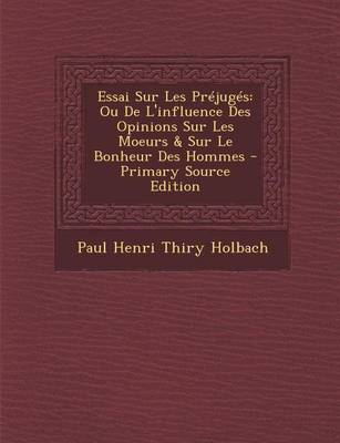 Book cover for Essai Sur Les Prejuges