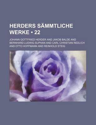 Book cover for Herders Sammtliche Werke (22)