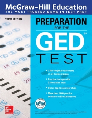 Book cover for McGraw-Hill Education Preparation for the GED Test, Third Edition