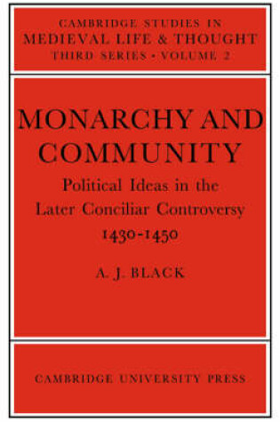 Cover of Monarchy and Community