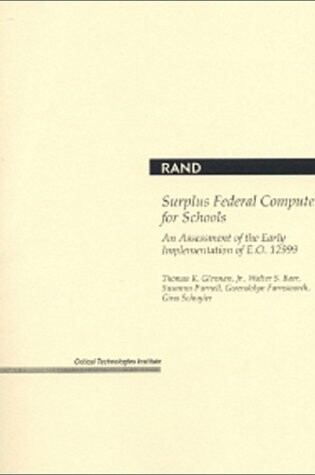 Cover of Surplus Federal Computers for Schools