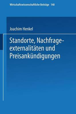 Book cover for Standorte, Nachfrageexternalitäten und Preisankündigungen