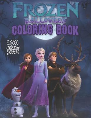 Book cover for Frozen Halloween Coloring Book