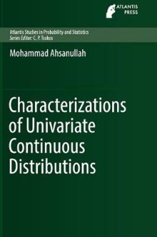 Cover of Characterizations of Univariate Continuous Distributions