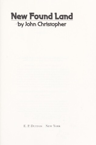Cover of Christopher John : New Found Land (Hbk)