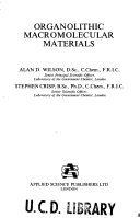 Book cover for Organolithic Macromolecular Materials