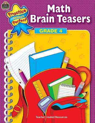 Book cover for Math Brain Teasers Grade 4