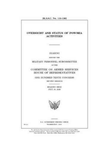 Cover of Oversight and status of POW/MIA activities