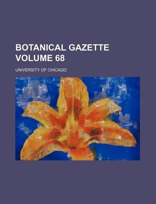 Book cover for Botanical Gazette Volume 68