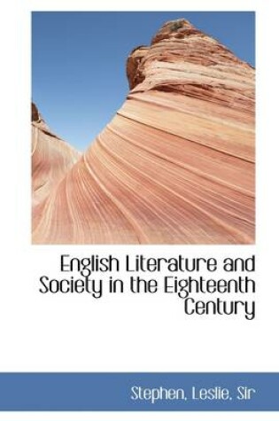 Cover of English Literature and Society in the Eighteenth Century